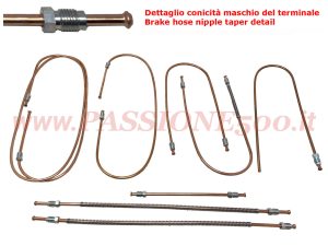 kit tubi freno rame Fiat 500 D da 244293