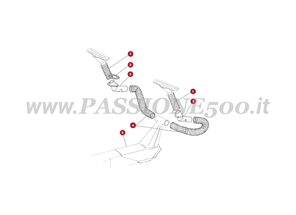 EXPLODED VIEW 33/1M – Heating system FIAT 500R