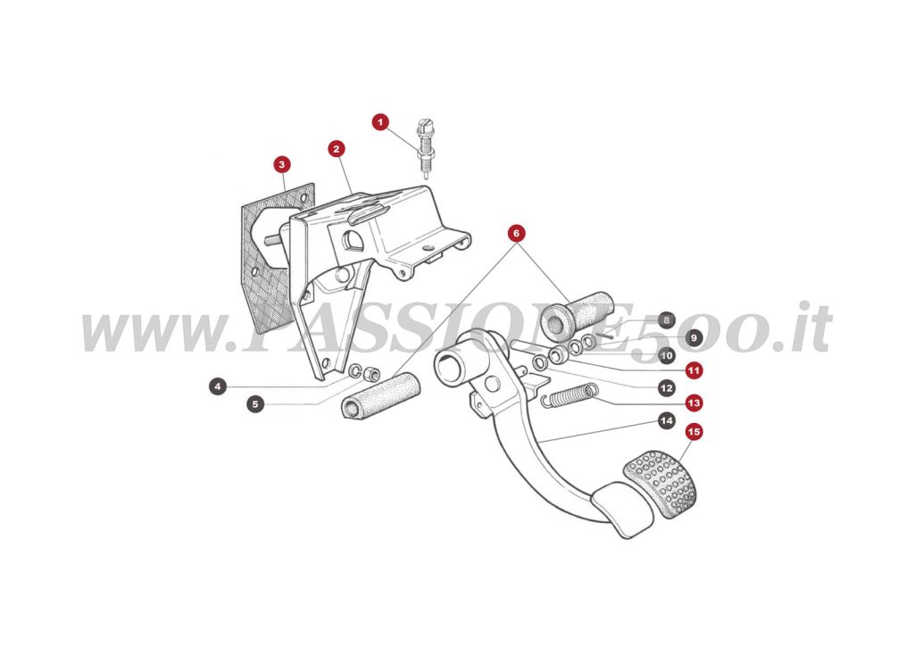 EXPLODED VIEW 23/1M – Brake control system FIAT 500R