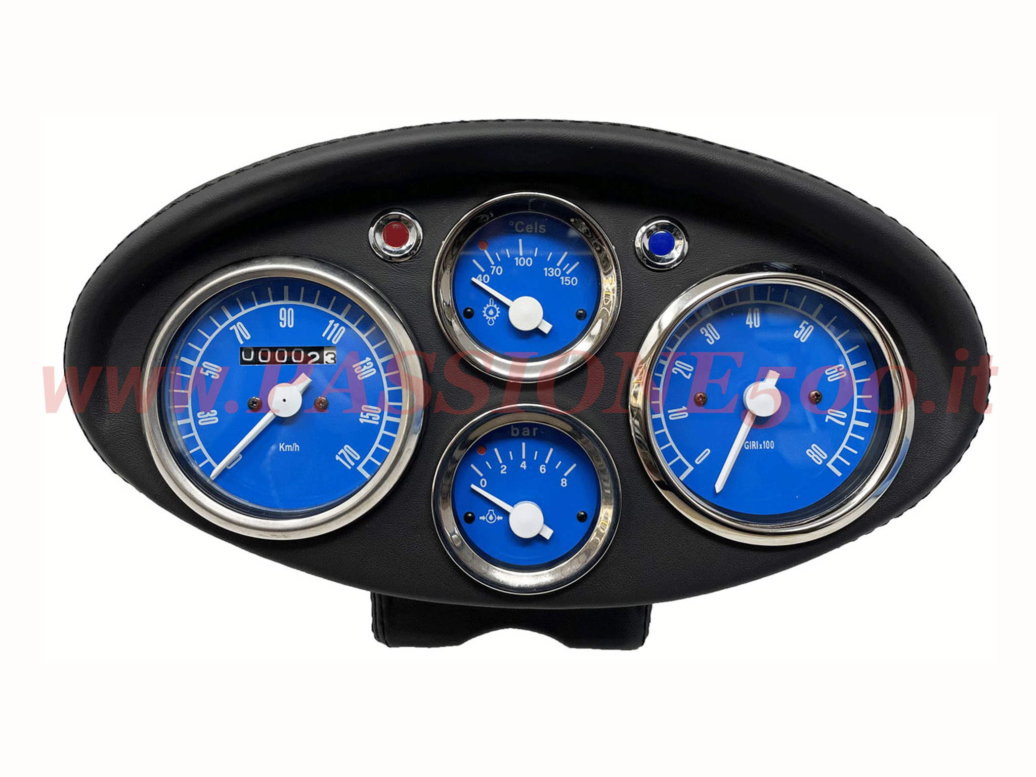 Tachimetro Contachilometri Sportivo Blu Fiat 500 N D F R