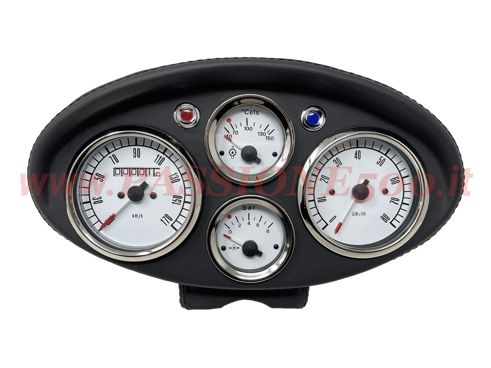 Tachimetro Contachilometri Sportivo Bianco Fiat 500 N D F R