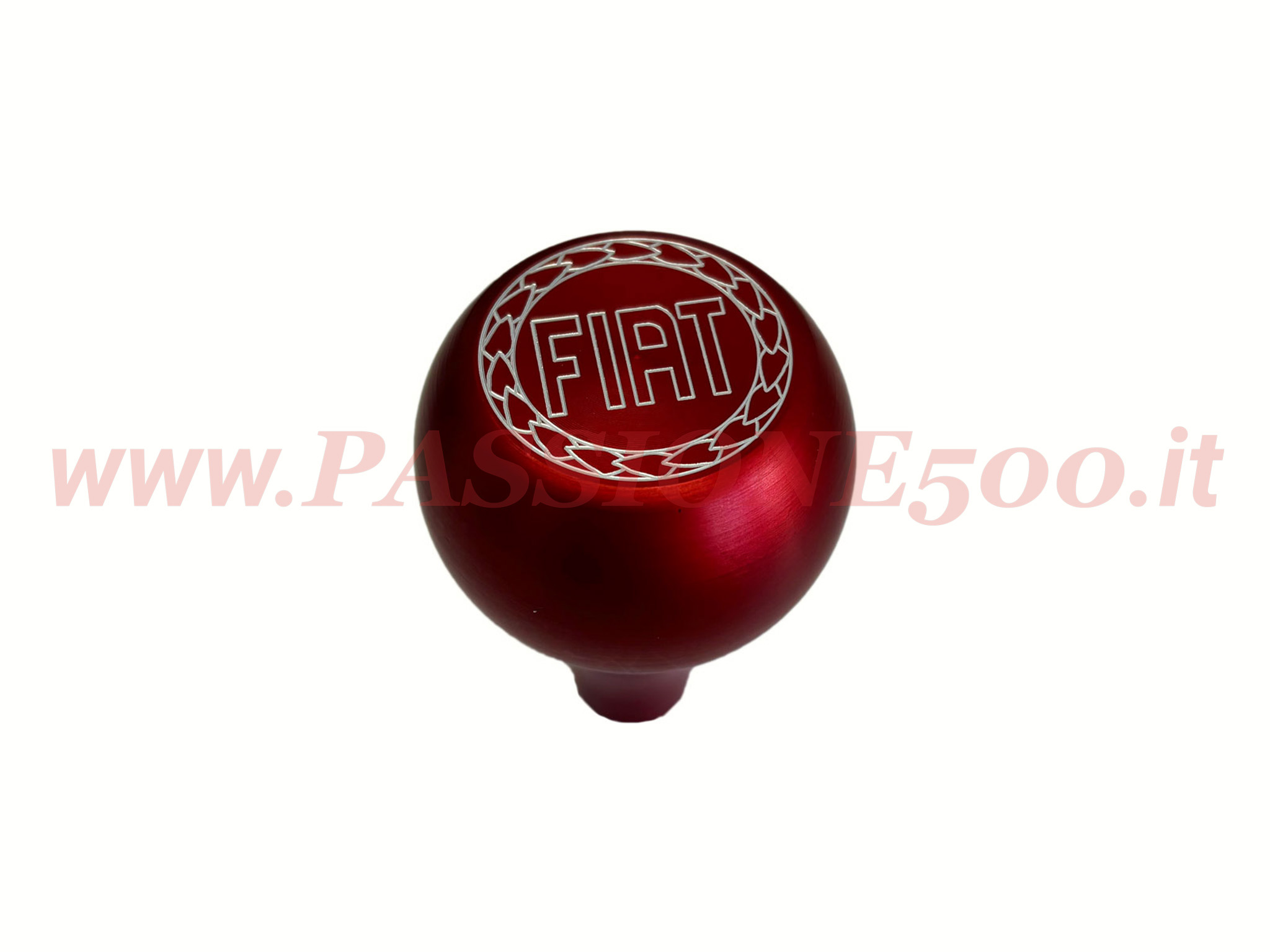 pomello cambio metallo rosso Fiat 500