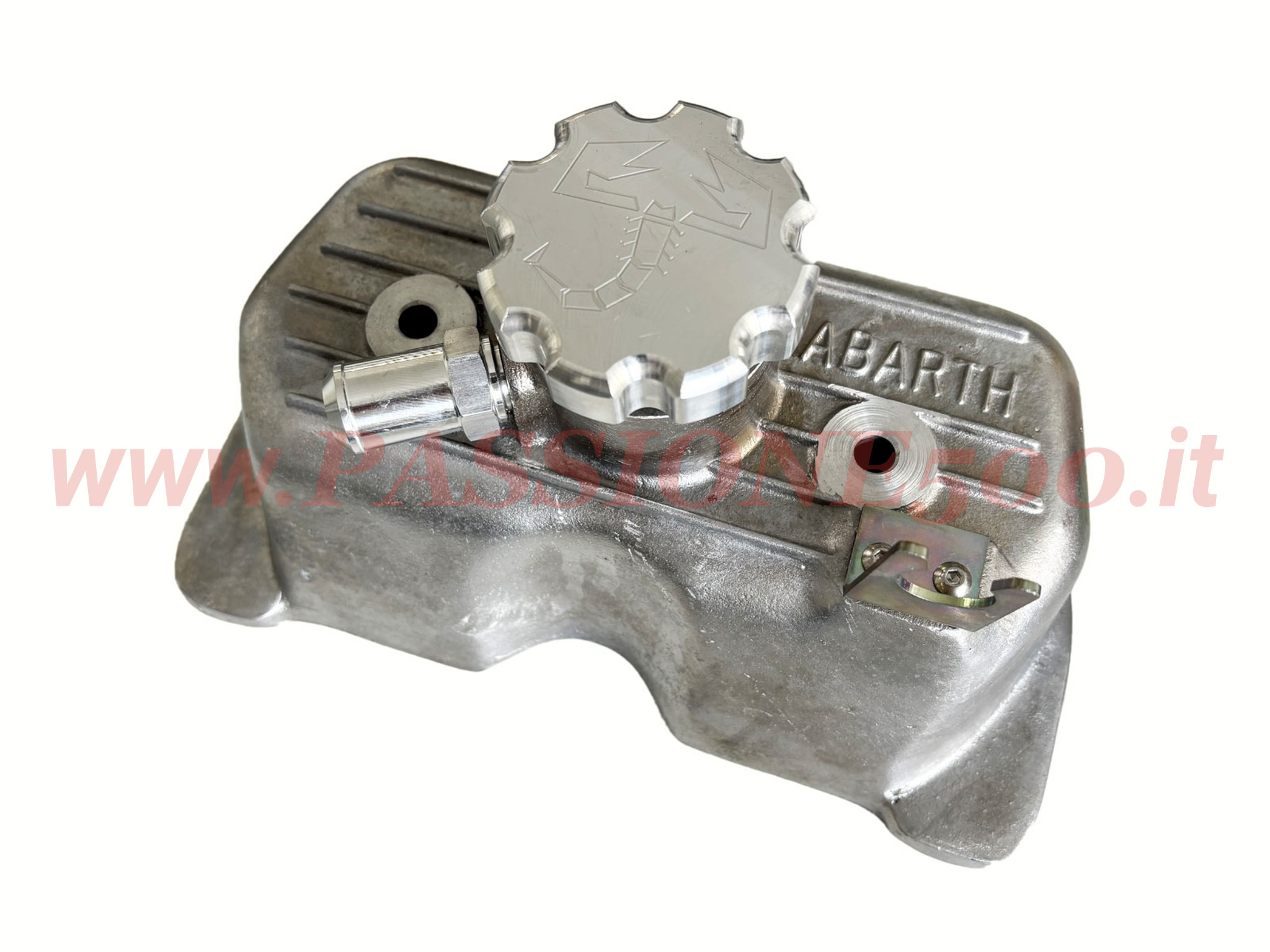 coperchio punterie Abarth in alluminio con tappo Fiat 500
