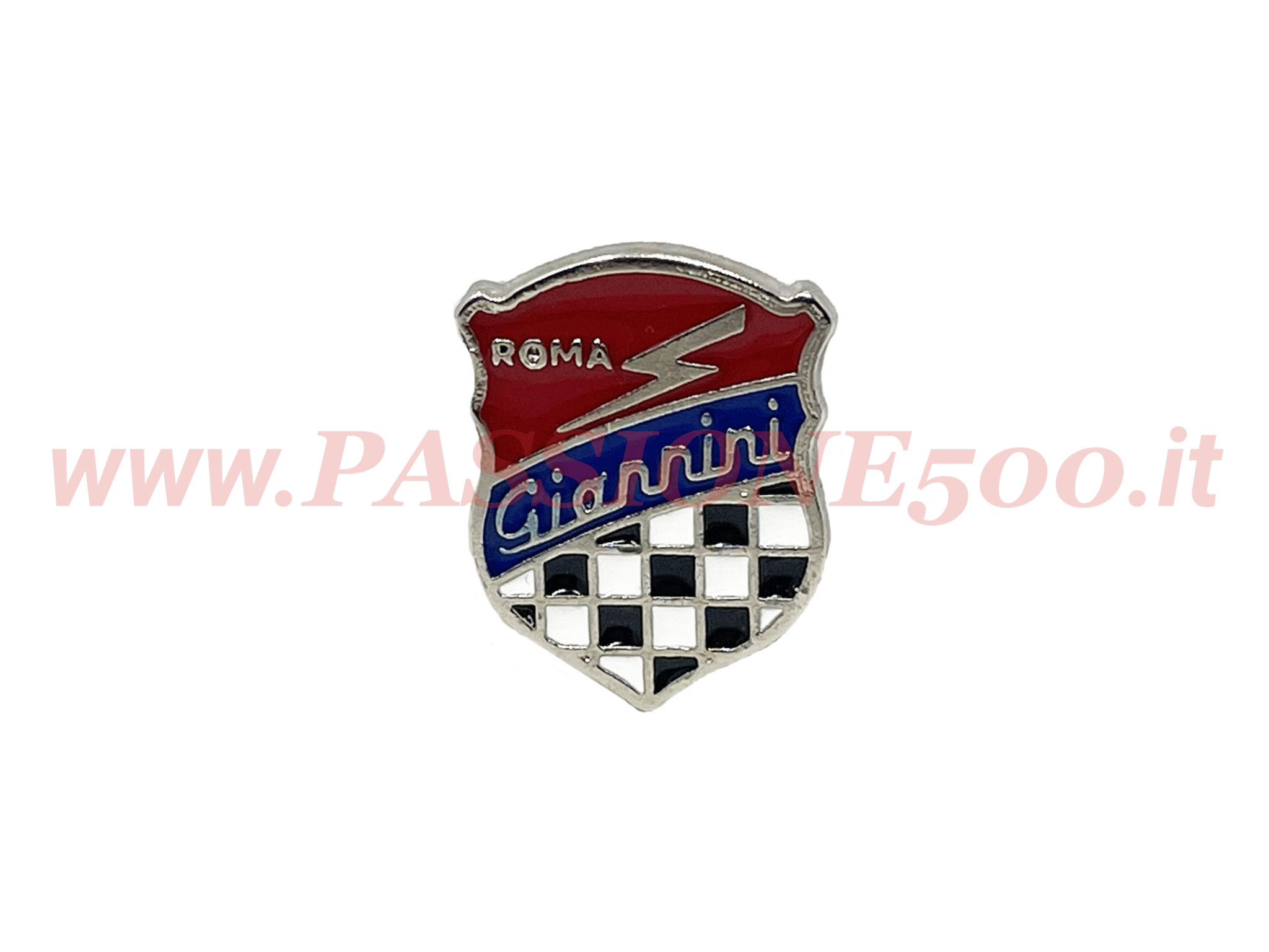 Fregio scudetto giannini 2 x 2,6 cm Fiat 500
