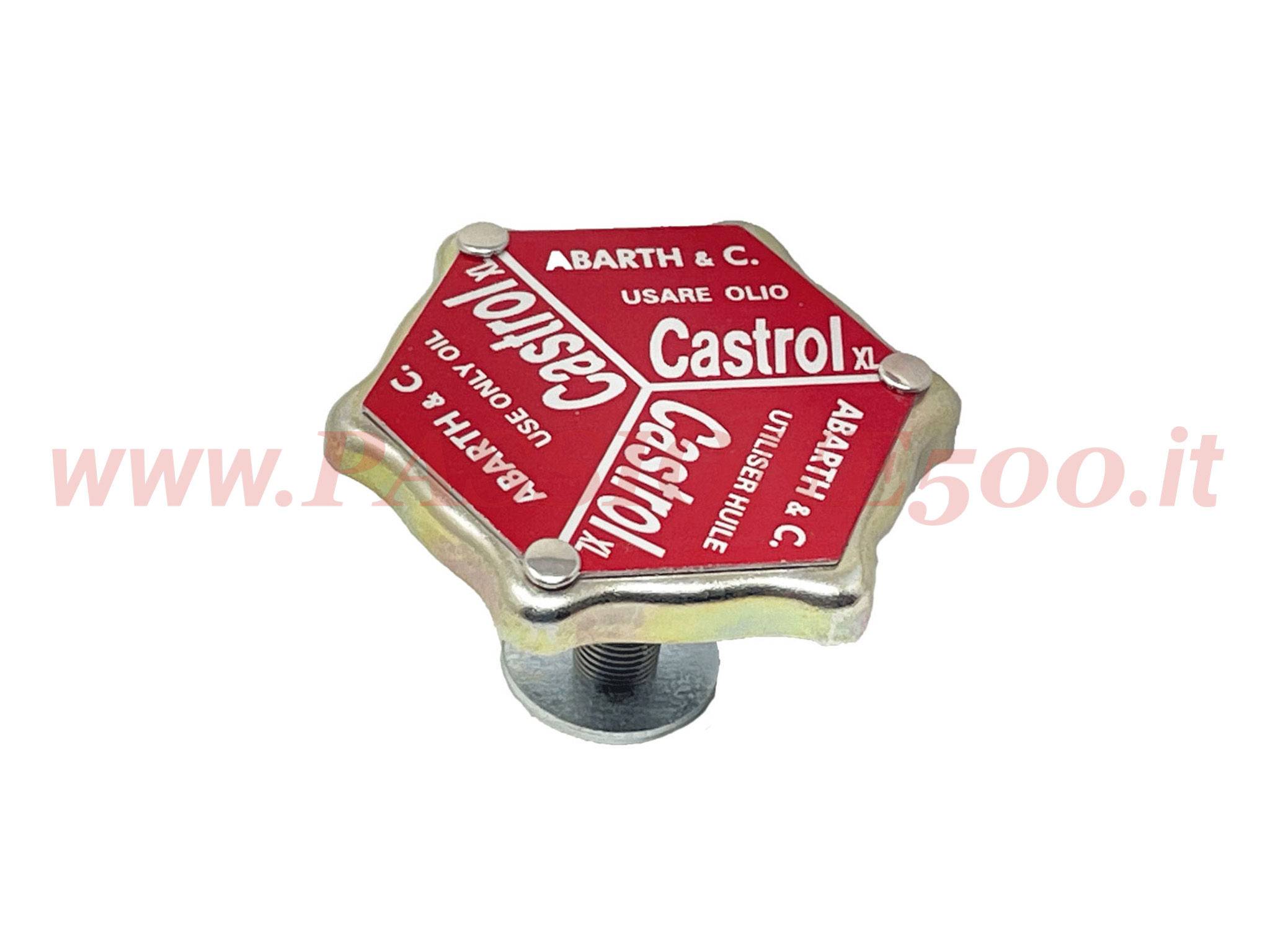 Tappo abarth rosso coperchio punterie Fiat 500