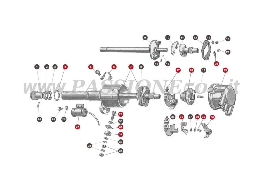 VUE EN ÈCLATÈ 35M – Allumeur FIAT 500 Giardiniera Base D