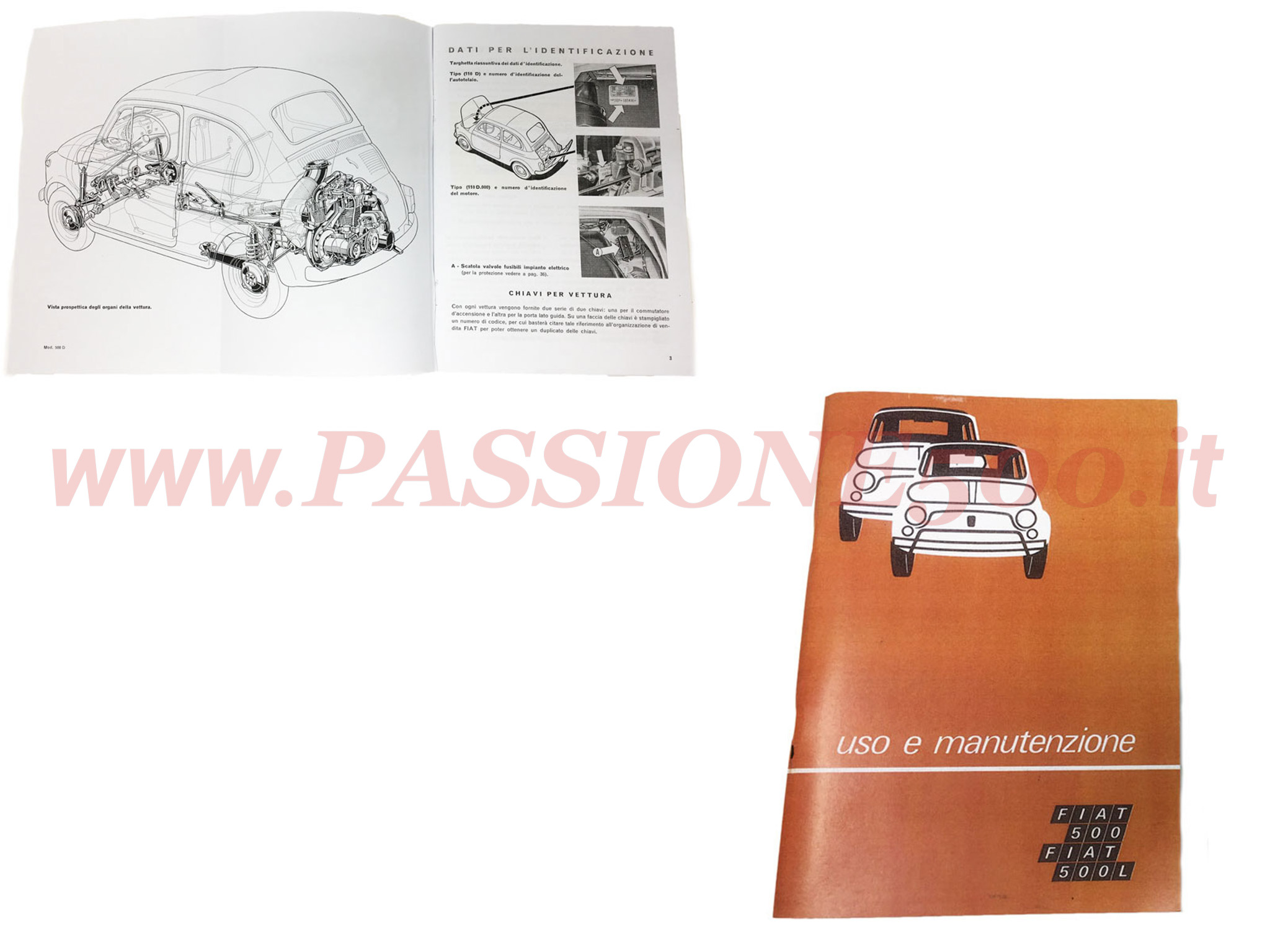 libretto uso e manutenzione Fiat 500 F L da 1972
