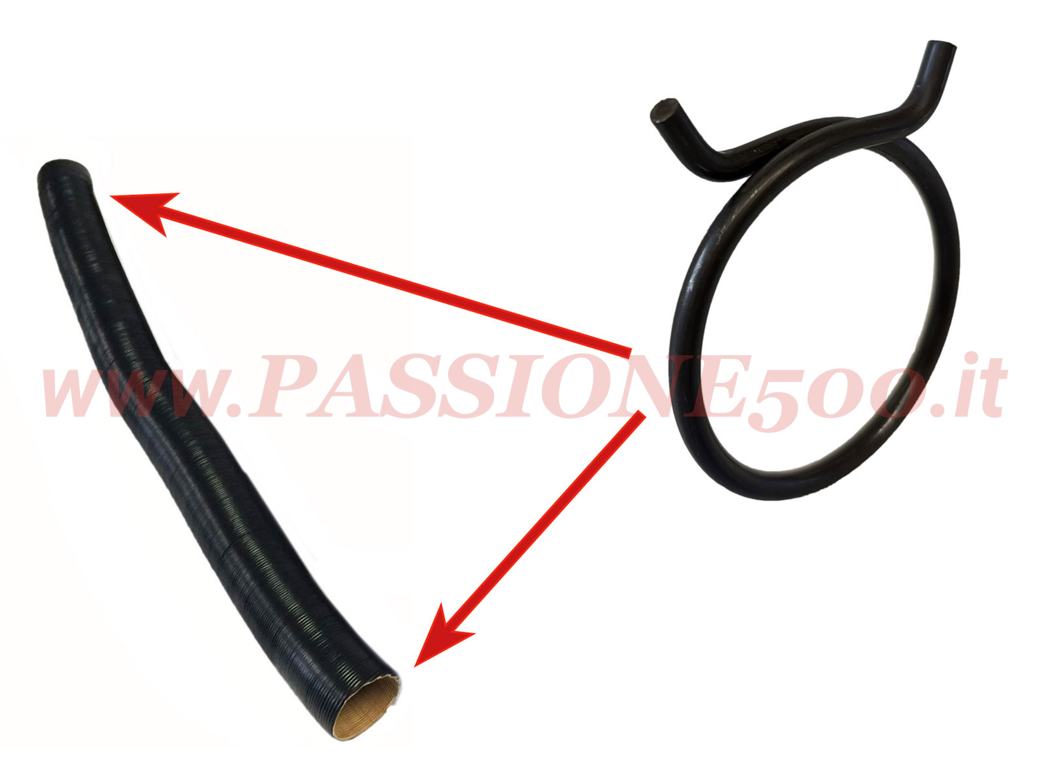 molletta fissaggio tubazioni aria cofano Fiat 500 N