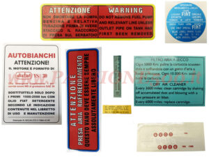 kit adesivi motore autobianchi bianchina trasformabile